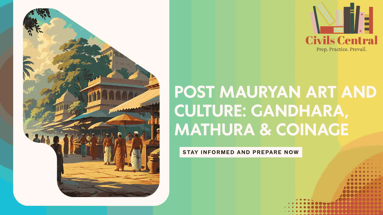 Post-Mauryan Art and Culture - Gandhara, Mathura, and Amaravati Schools of Sculpture