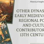 Map of early medieval Indian regional dynasties like Rashtrakutas, Palas, Pratiharas, and Chalukyas with cultural sites.