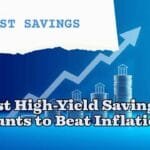 10 Best High-Yield Savings Accounts to Beat Inflation in 2026” with financial icons like growth arrows, coins, and bank symbols representing savings and inflation protection.
