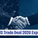 Indo-US Trade Deal 2026 featured image showing India and United States symbols with bold text explaining strategic realignment and tariff rescinding.
