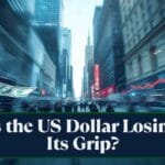US dollar symbol and financial charts with bold text reading “Is the US Dollar Losing Its Grip?