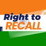Right to Recall in India: Doctrine of Recall Explained for UPSC & JKAS Exams” with Indian Parliament silhouette, Constitution imagery, and tricolor-themed academic background.