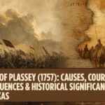 Battle of Plassey (1757)” with subtitle “Causes, Course, Consequences & Historical Significance | UPSC/JKAS