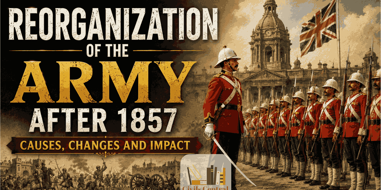 Reorganization of Army after 1857