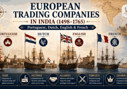European Trading Companies in India (1498–1765) Portuguese, Dutch, English and French