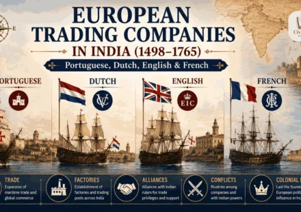 European Trading Companies in India (1498–1765) Portuguese, Dutch, English and French
