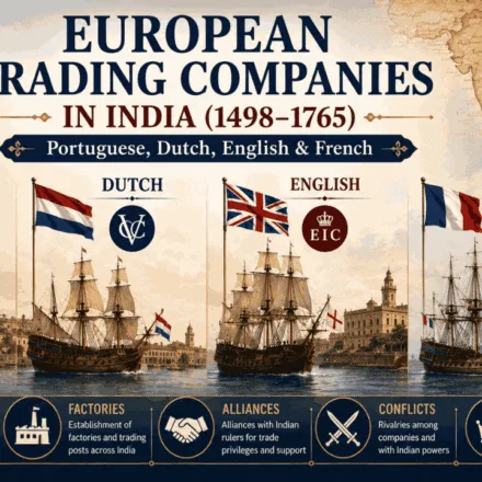 European Trading Companies in India (1498–1765) Portuguese, Dutch, English and French