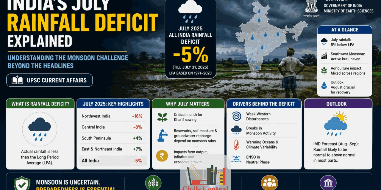 July Rainfall Deficit