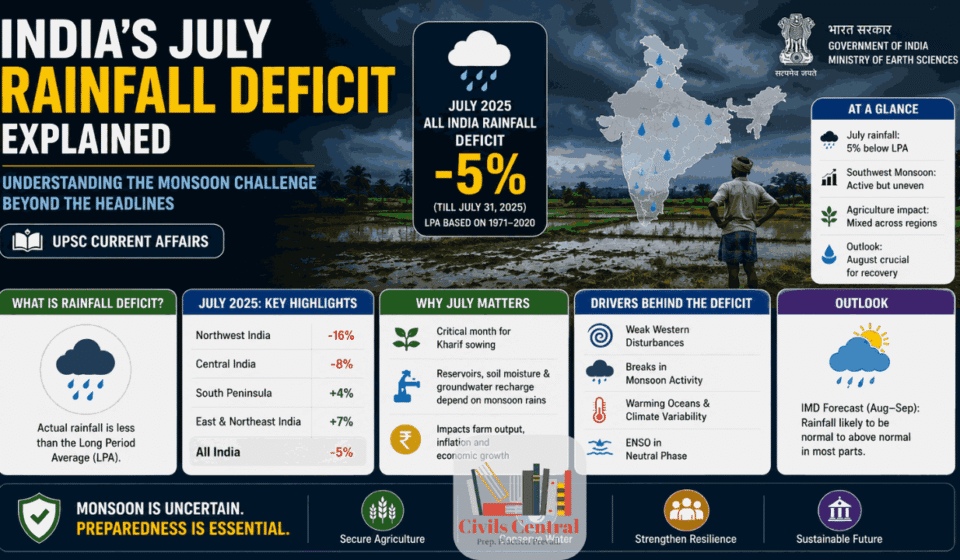 July Rainfall Deficit