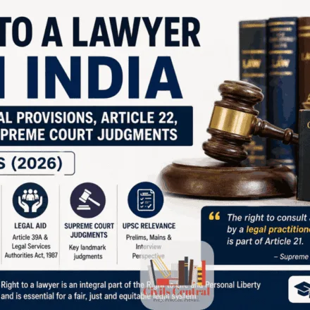 Right to a Lawyer in India_ Constitutional Provisions, Article 22, Legal Aid, Supreme Court Judgments