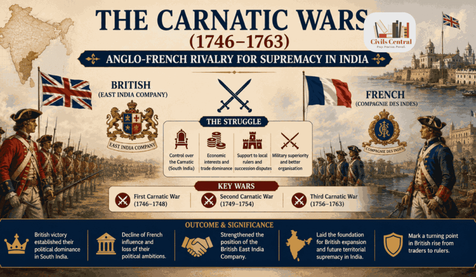 Anglo-French Rivalry in India: The Carnatic Wars (1746–1763): The Struggle for European Supremacy in India