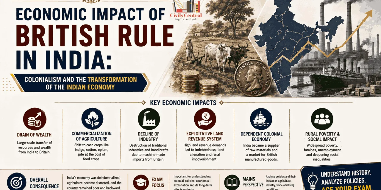 Economic Impact of British Rule in India: Colonialism and the Transformation of the Indian Economy