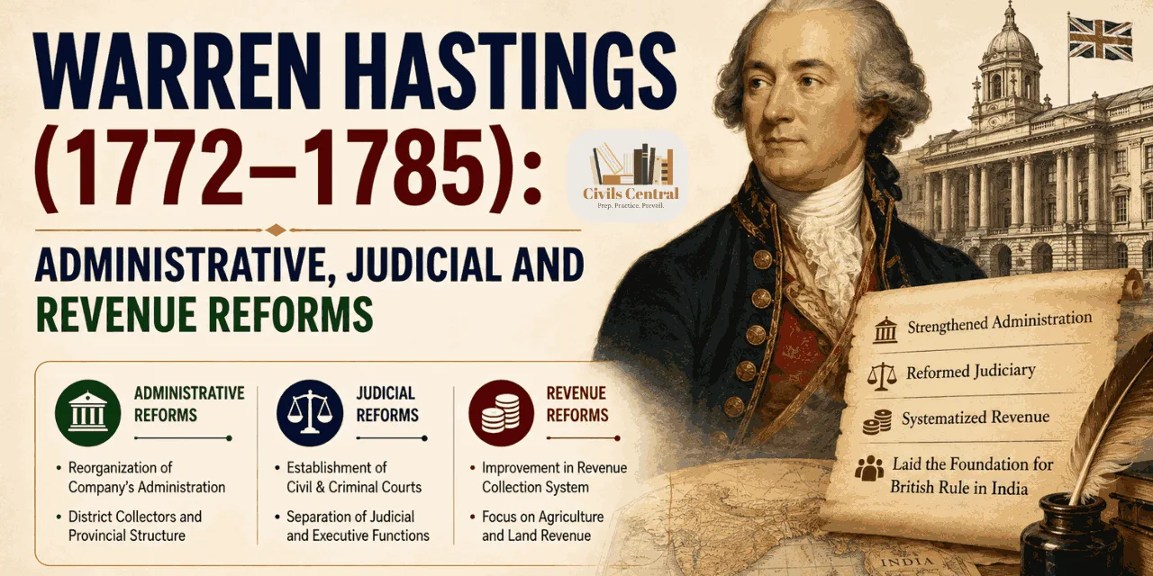 Warren Hastings (1772–1785): Administrative, Judicial and Revenue Reforms