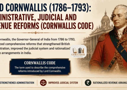 Lord Cornwallis (1786–1793): Administrative, Judicial and Revenue Reforms
