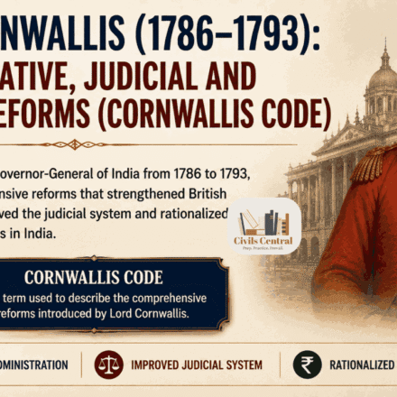 Lord Cornwallis (1786–1793): Administrative, Judicial and Revenue Reforms