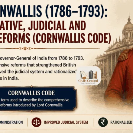 Lord Cornwallis (1786–1793): Administrative, Judicial and Revenue Reforms
