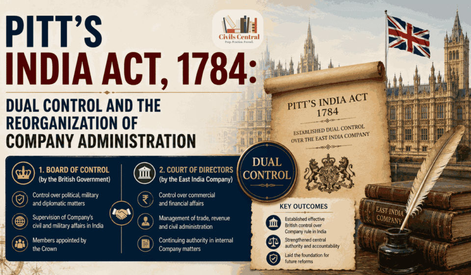 Pitt's India Act (1784): Dual Control and Parliamentary Supervision over the East India Company