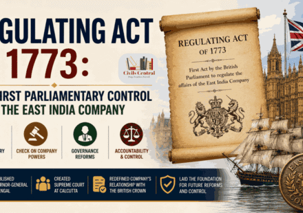 Regulating Act, 1773 The Beginning of Parliamentary Control over the East India Company
