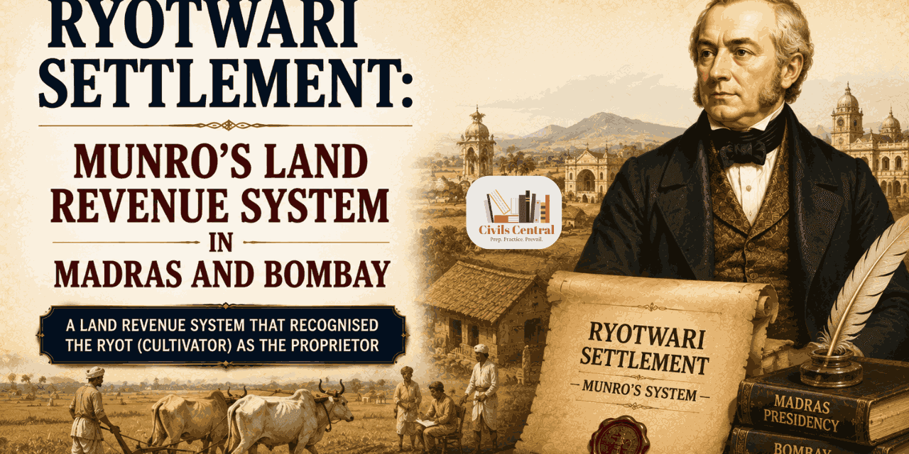 Ryotwari Settlement: Munro's Land Revenue System in Madras and Bombay