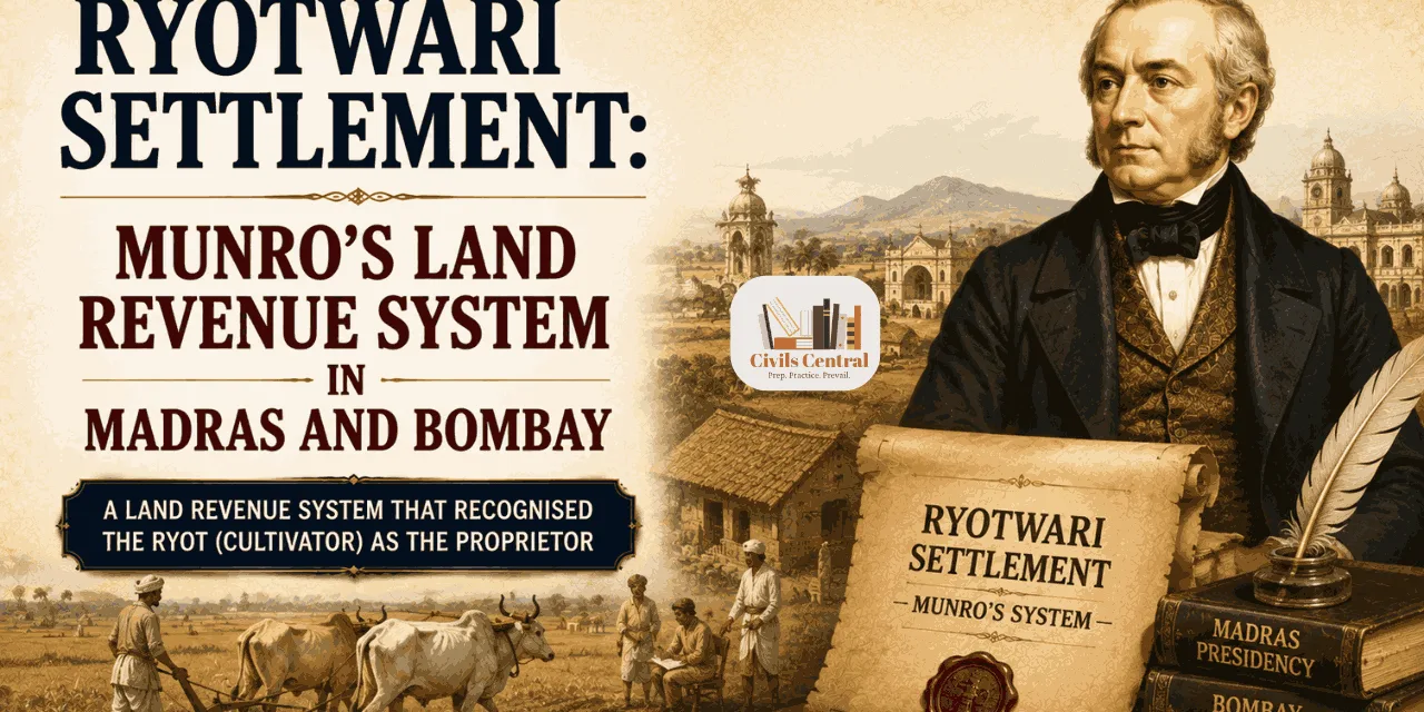 Ryotwari Settlement: Munro's Land Revenue System in Madras and Bombay