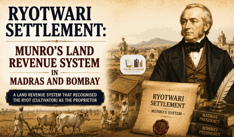 Ryotwari Settlement: Munro’s Land Revenue System in Madras and Bombay Ryotwari Settlement: Munro's Land Revenue System in Madras and Bombay