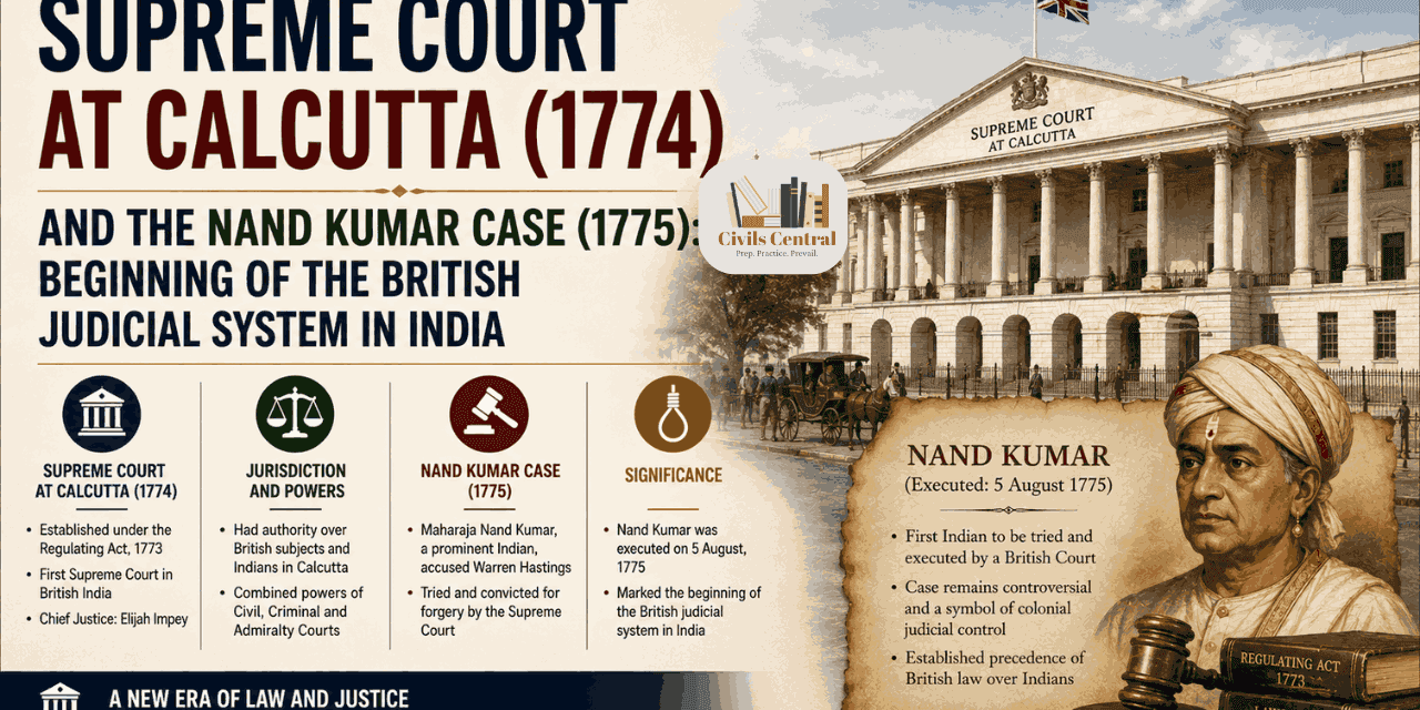 Supreme Court at Calcutta (1774) and the Nand Kumar Case (1775): Beginning of the British Judicial System in India