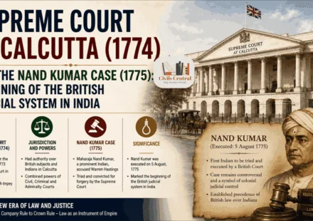 Supreme Court at Calcutta (1774) and the Nand Kumar Case (1775): Beginning of the British Judicial System in India