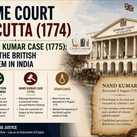 Supreme Court at Calcutta (1774) and the Nand Kumar Case (1775): Beginning of the British Judicial System in India
