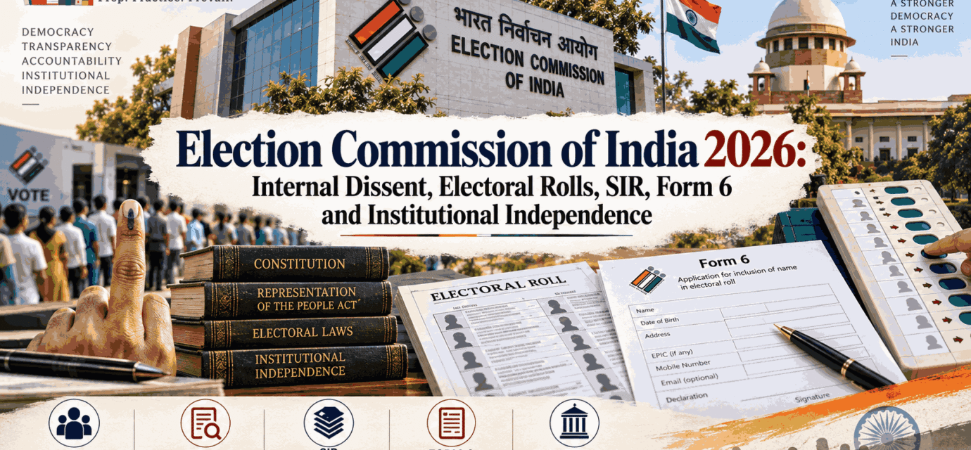 Election Commission of India 2026 Internal Dissent, Electoral Rolls, SIR, Form 6 and Institutional Independence
