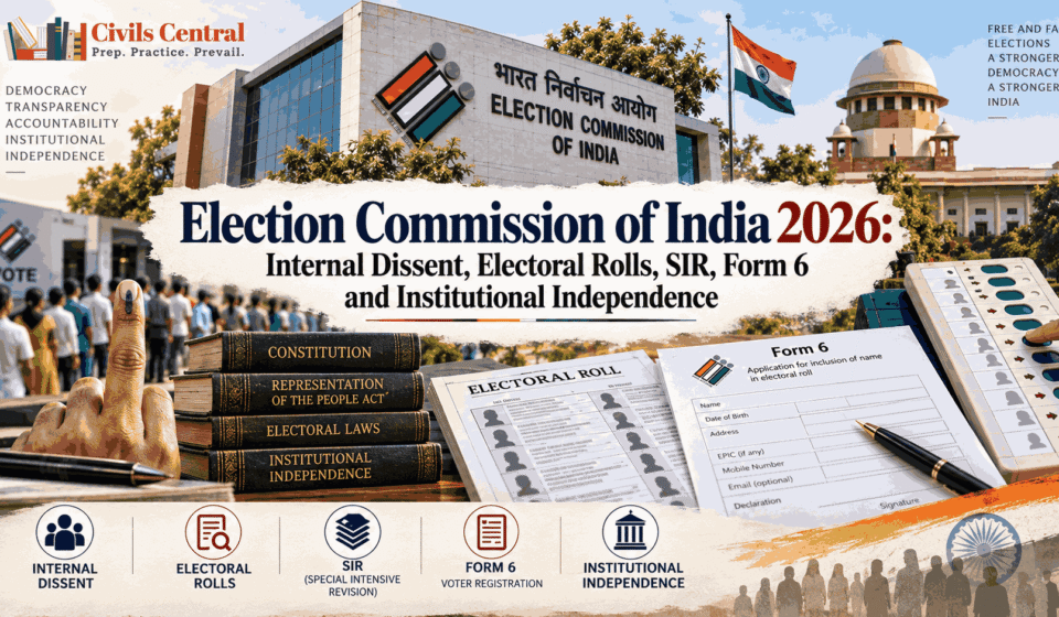 Election Commission of India 2026 Internal Dissent, Electoral Rolls, SIR, Form 6 and Institutional Independence