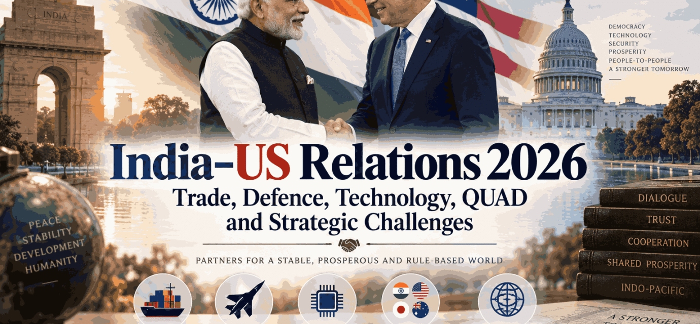 India–US Relations 2026 Trade, Defence, Technology, QUAD and Strategic Challenges