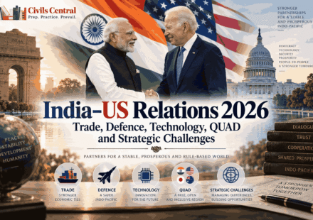 India–US Relations 2026 Trade, Defence, Technology, QUAD and Strategic Challenges