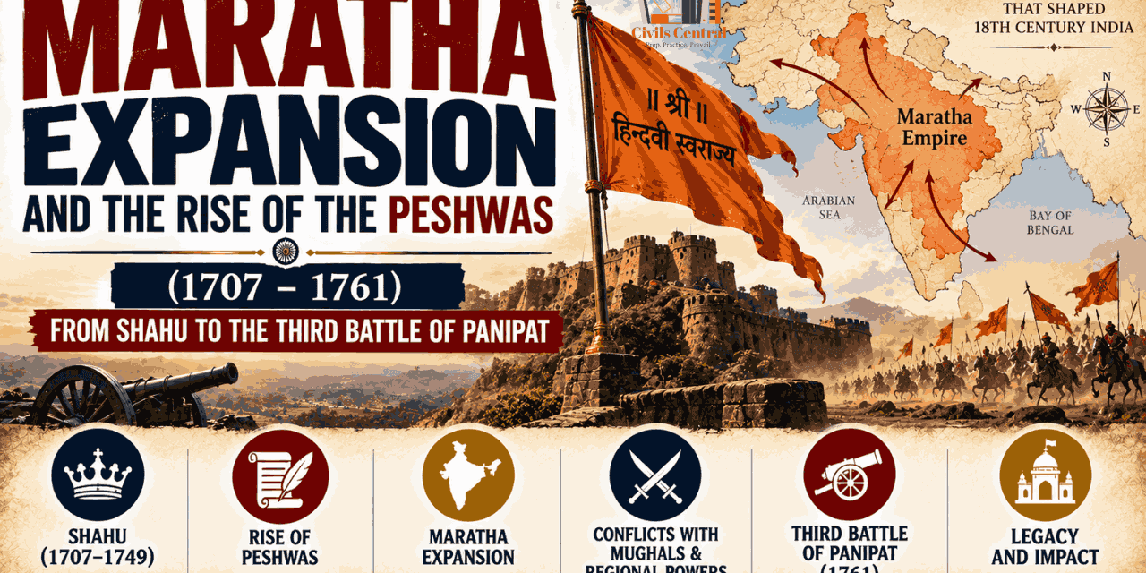 Maratha Expansion and the Rise of the Peshwas (1707–1761): From Shahu to the Third Battle of Panipat
