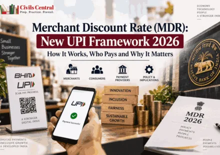 Merchant Discount Rate (MDR) 2026 UPI Charges, 0.4% MDR, P2M, P2P & UPSC Notes